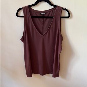 Express Women's Deep Burgundy Tank Top